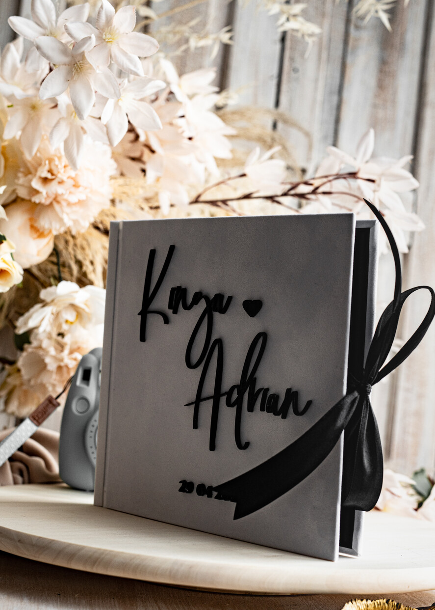 Księgi wpisów gości welurowe biało czarna ślubna księga gości i album na zdjęcia w jednym, album na życzenia i zdjęcia z fotobudki, weselna ksiega wpisow gości, album ślubny pamiątkowy8