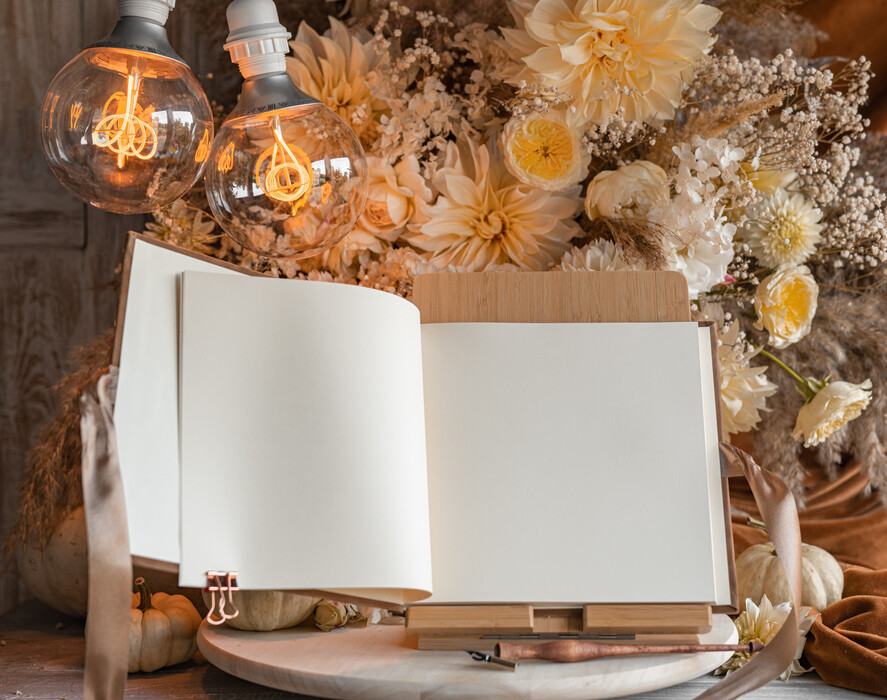 Księgi wpisów gości welurowe złota elegancka księga gości i album na zdjęcia w jednym, album na życzenia i zdjęcia z fotobudki, pamiątkowa welurowa księga wpisów gości 10