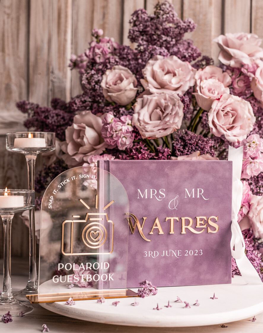 Księgi wpisów gości welurowe ślubny album na zdjęcia wklejane i ksiega gosci, na zdjęcia polaroid i zyczenia0