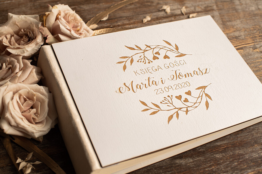 Księgi wpisów gości welurowe nietypowa księga gości ślub i wesele, duża welurowa9