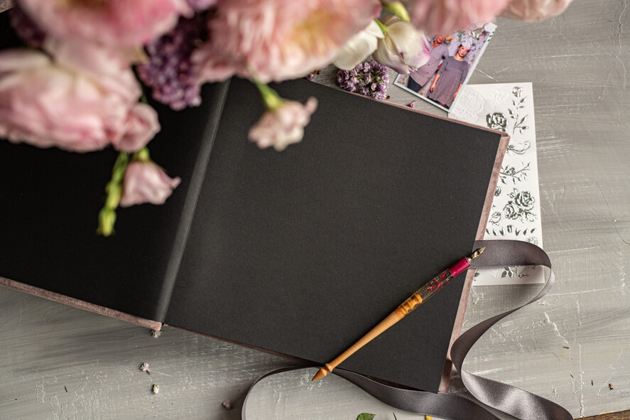 Księgi wpisów gości welurowe mała welurowa księga gości weselnych z ankietami lub waszymi wydrukami na ploaroidy i fotki z fotobudki   8