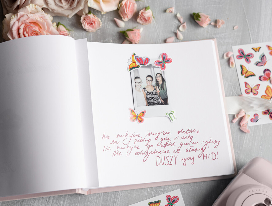 Księgi wpisów gości welurowe książka na ślub na wpisy gości weselnych, na życzenia polaroidy i fotki z fotobudki5