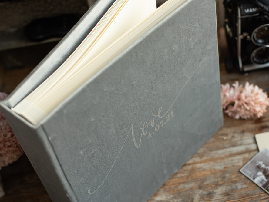 Księgi wpisów gości welurowe duża księga gości weselnych na zdjęcia i życzenia z fotobudki lub instax welurowa księga, elegancka welurowa księga 5