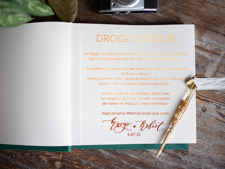Księgi wpisów gości welurowe ksiega wpisów gości, szyte kartki kolor do wyboru, zielona księga gości, pamiątkowa księga wpisów gości ze skóry 9