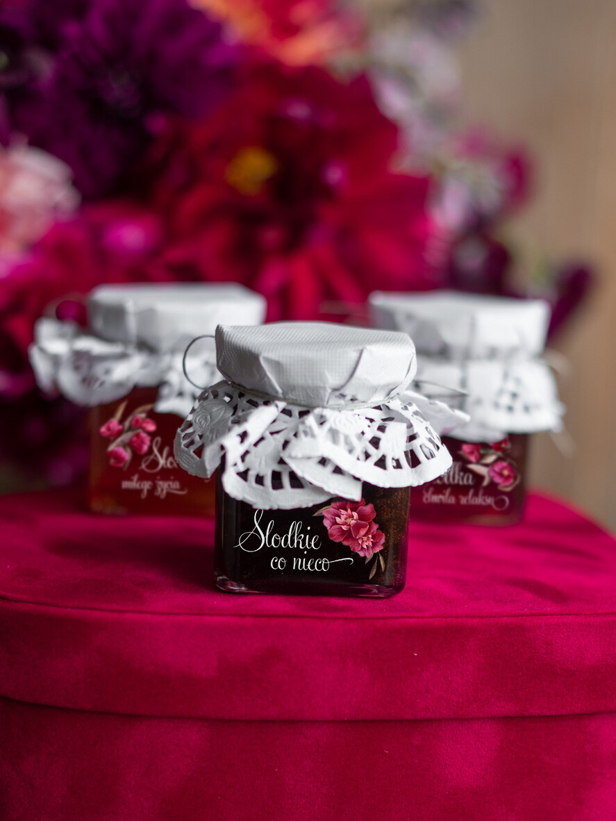 Prezenty, Podziękowania dla Rodziców Pudełka welurowe  pomysł na prezent dla Rodziców welurowe pudełko miód z dodatkami 2