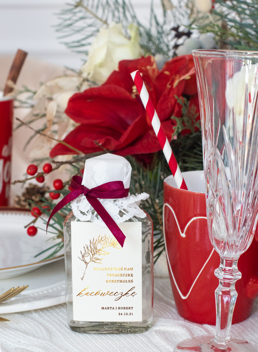 Podziękowania dla Gości Weselnych Butelki ślubne upominki dla gości weselnych, butelki weselne z nadrukiem0