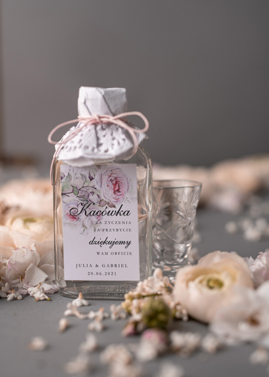 Podziękowania dla Gości Weselnych Butelki prezent dla gości weselnych, piersiówki do własnego wypełnienia1