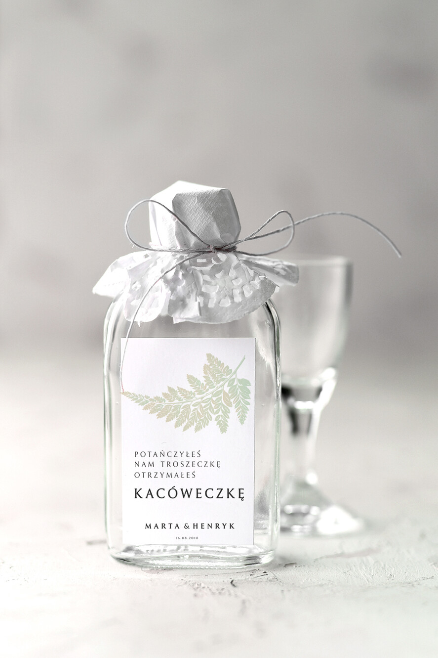 Podziękowania dla Gości Weselnych Butelki cudowne podziękowania, małe buteleczki na nalewki0