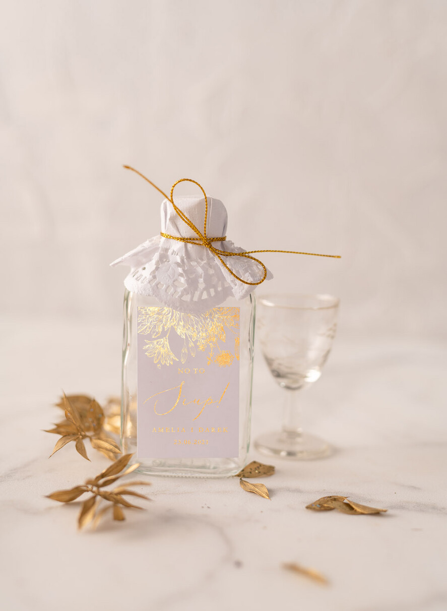 Podziękowania dla Gości Weselnych Butelki ślubne upominki dla gości weselnych, buteleczka flaszeczka prezent dla gości1