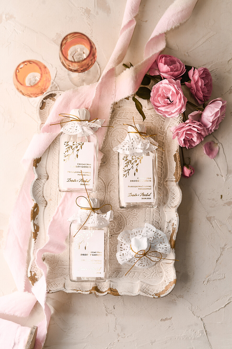 Podziękowania dla Gości Weselnych Butelki podziekowania dla gosci weselnych, buteleczki 100 ml prezent dla gości0