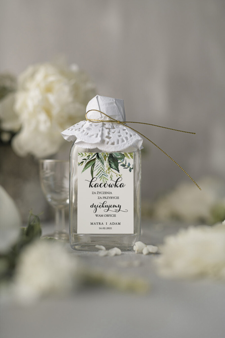 Podziękowania dla Gości Weselnych Butelki prezenty dla gości na weselu, malutkie buteleczki na alkohol0