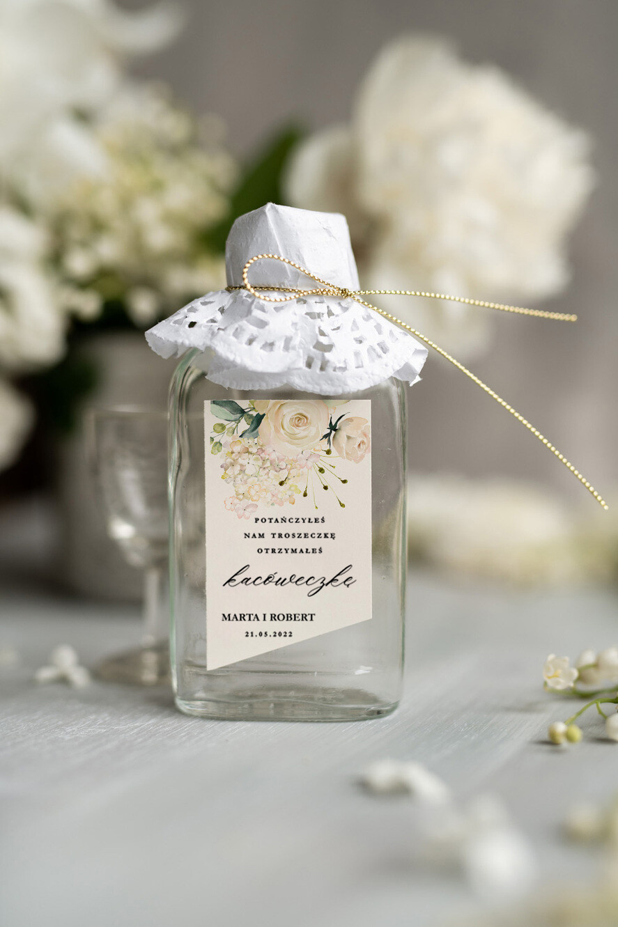 Podziękowania dla Gości Weselnych Butelki oryginalne prezenty dla gości weselnych, buteleczki piersióweczki kacóweczki0