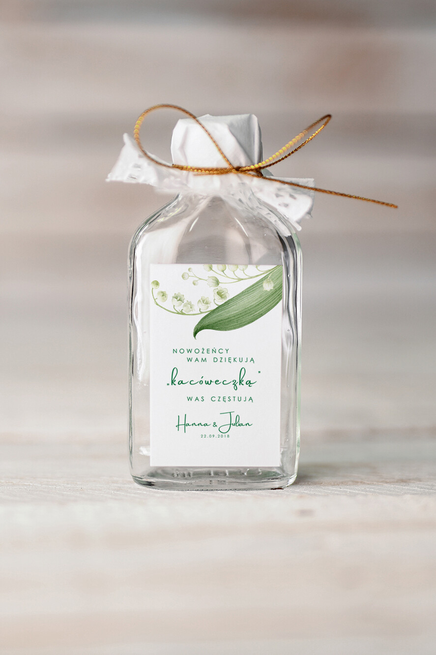 Podziękowania dla Gości Weselnych Butelki prezenty dla gości na weselu, buteleczki na nalewki wesele0