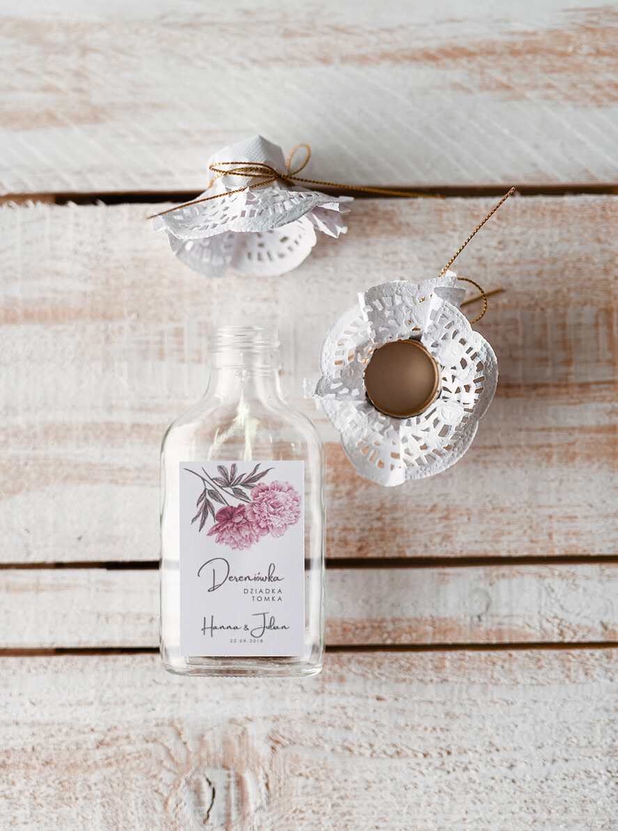 Podziękowania dla Gości Weselnych Butelki prezenciki dla gości weselnych, kacowki buteleczki na nalewki1