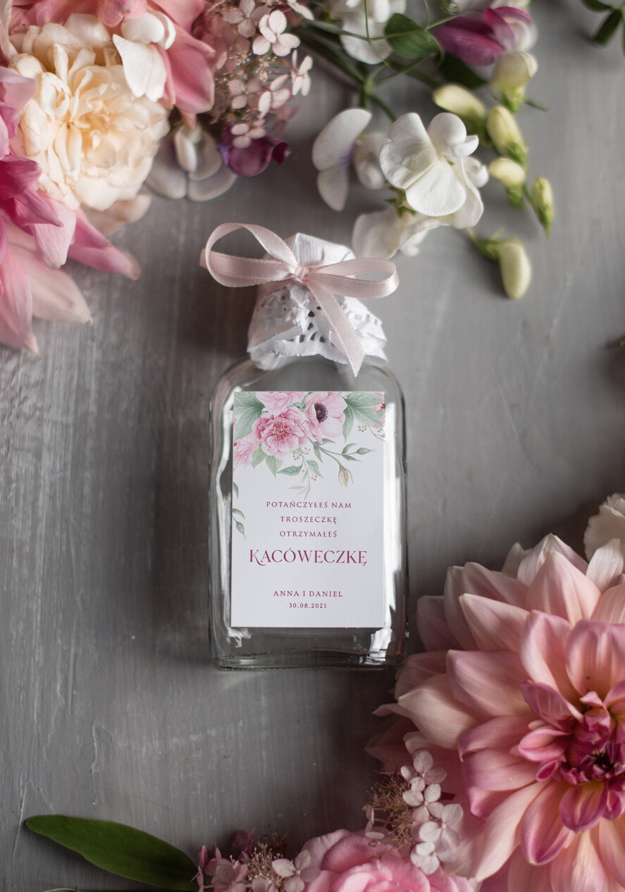 Podziękowania dla Gości Weselnych Butelki podziekowania dla gosci weselnych, buteleki kacowki w podziękowaniu0