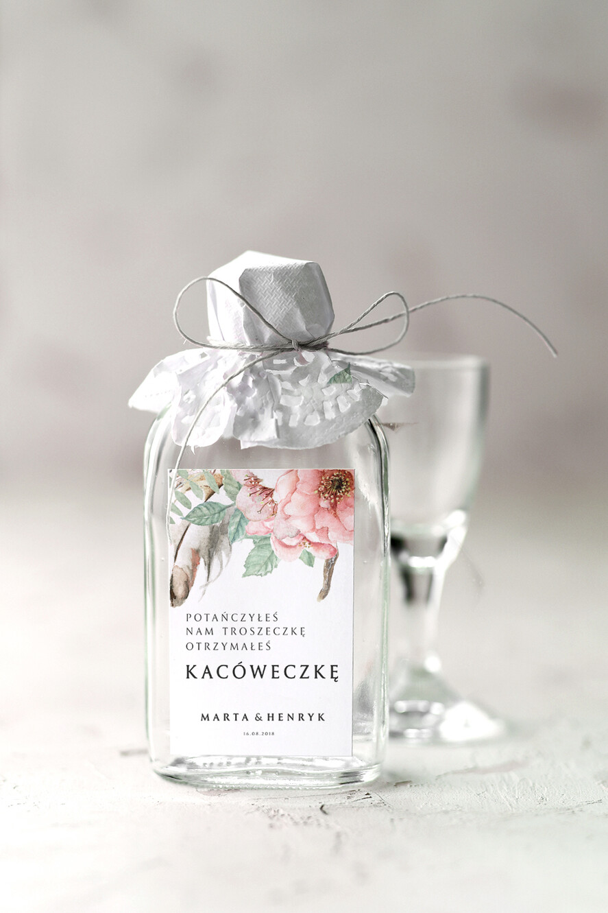 Podziękowania dla Gości Weselnych Butelki podziękowanie dla gości weselnych, buteleczki 100 ml ślubne kacowki0