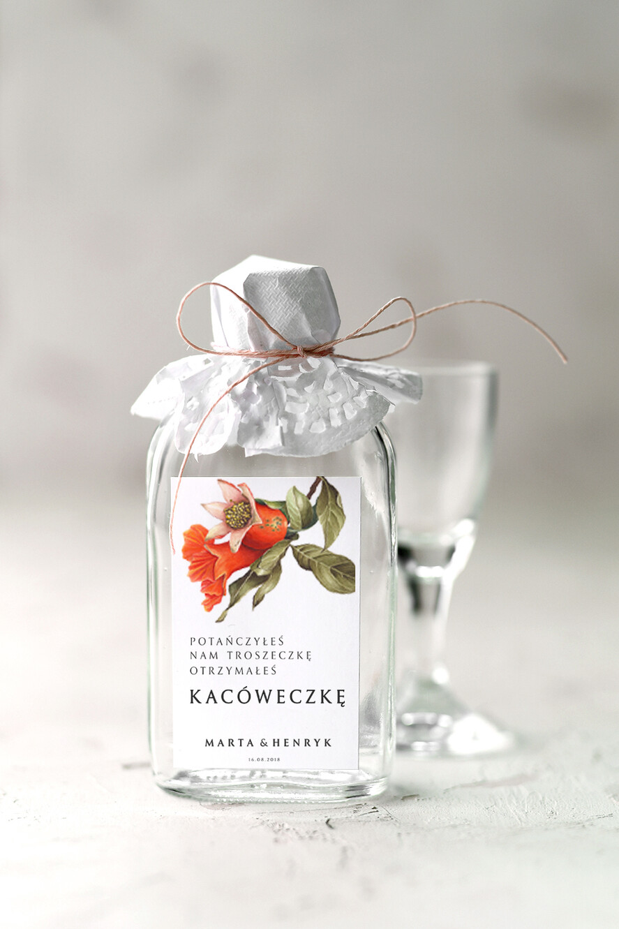 Podziękowania dla Gości Weselnych Butelki prezenty dla gości na weselu, buteleczki 100 ml ślubne kacowki0