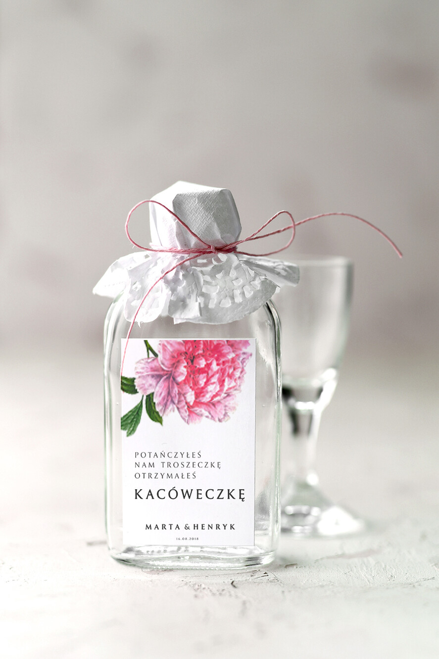 Podziękowania dla Gości Weselnych Butelki podziękowania dla gości weselnych za przybycie, buteleki kacowki w podziękowaniu1