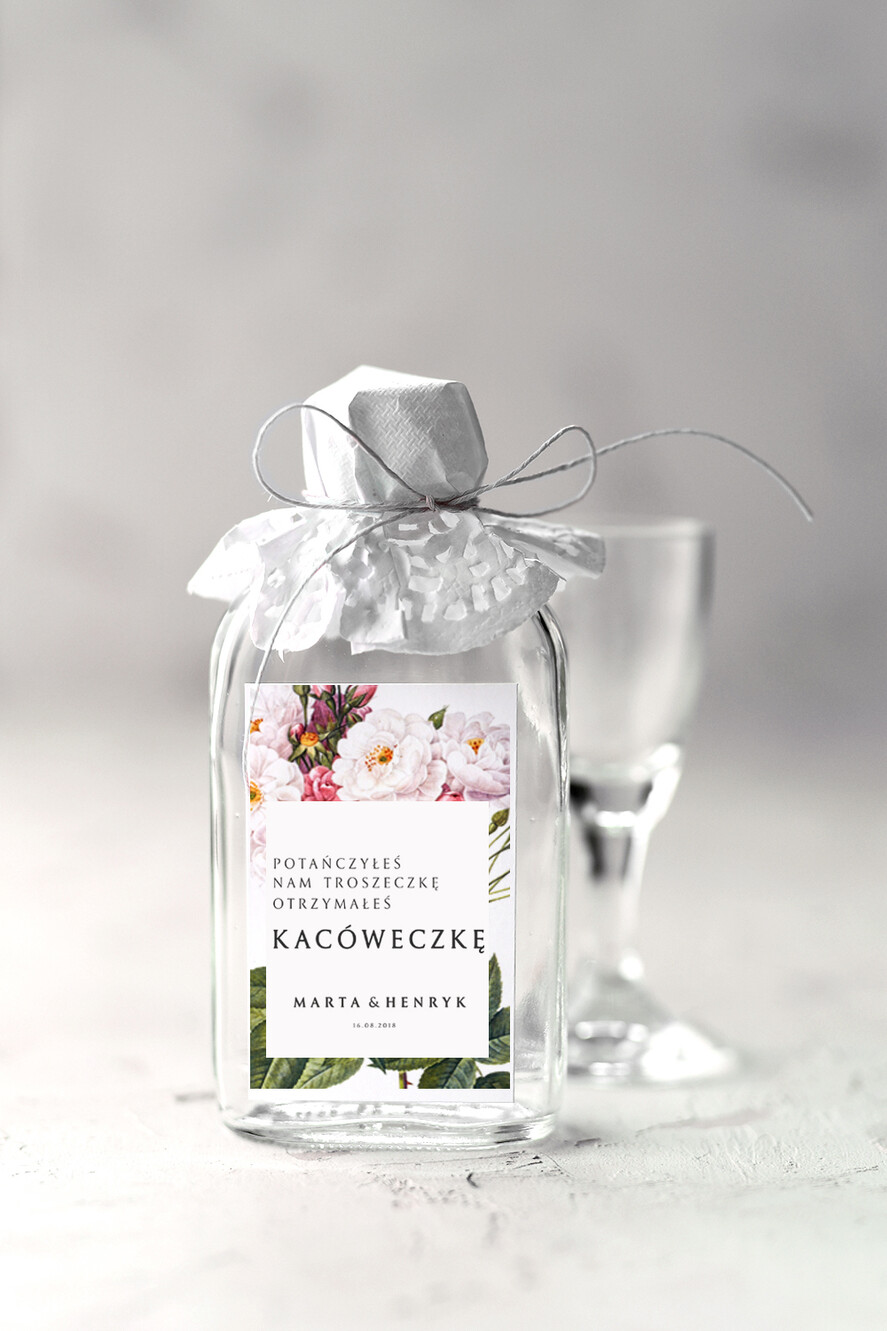 Podziękowania dla Gości Weselnych Butelki prezenciki podziękowania dla gości weselnych, kacowki buteleczki weselne0