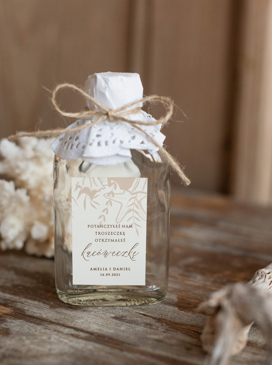 Podziękowania dla Gości Weselnych Butelki podziękowania dla gości po weselu, kacóweczki do własnego wypełnienia0