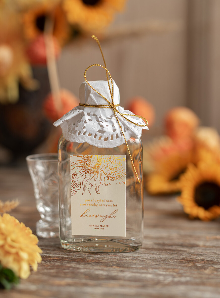 Podziękowania dla Gości Weselnych Butelki unikatowe podziękowania dla gości, kacóweczki do własnego wypełnienia1