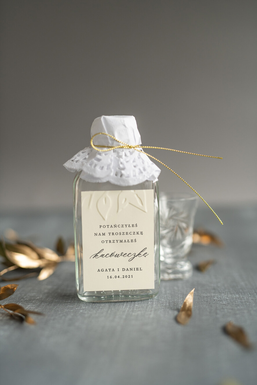 Podziękowania dla Gości Weselnych Butelki ślubne podziękowania dla gości ozdobne buteleczki 1