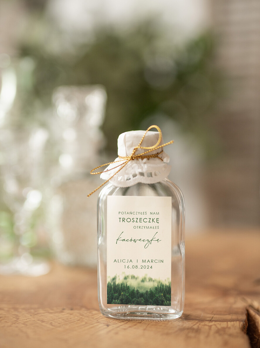 Podziękowania dla Gości Weselnych Butelki pomysł na podziękowania dla gości kacówki, butelki 100 ml z personalizacją dla gości weselnych, podziękowania dla gości butelki na alkohol0