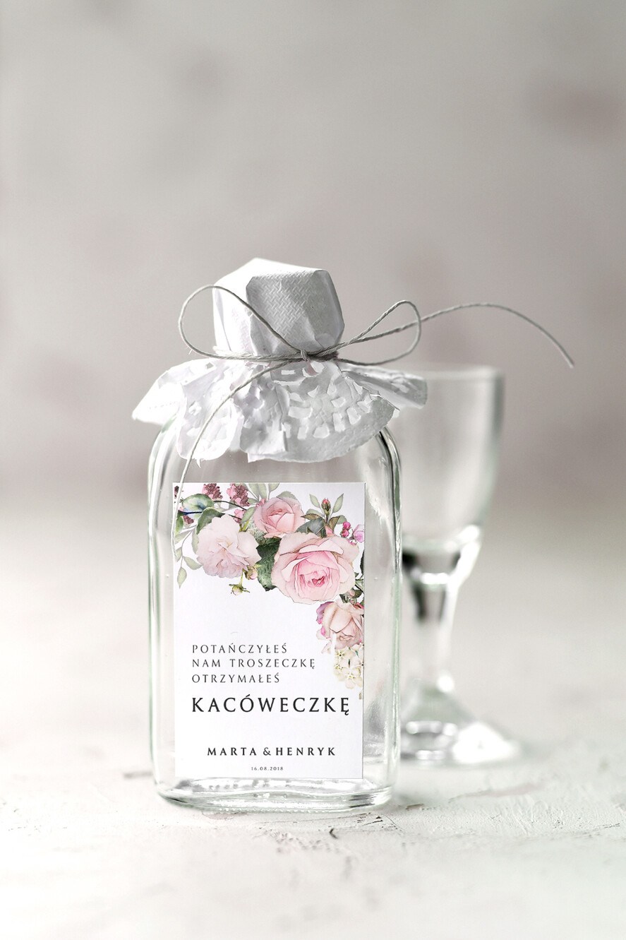 Podziękowania dla Gości Weselnych Butelki unikatowe podziękowania dla gości weselnych buteleczki na alkohol  0