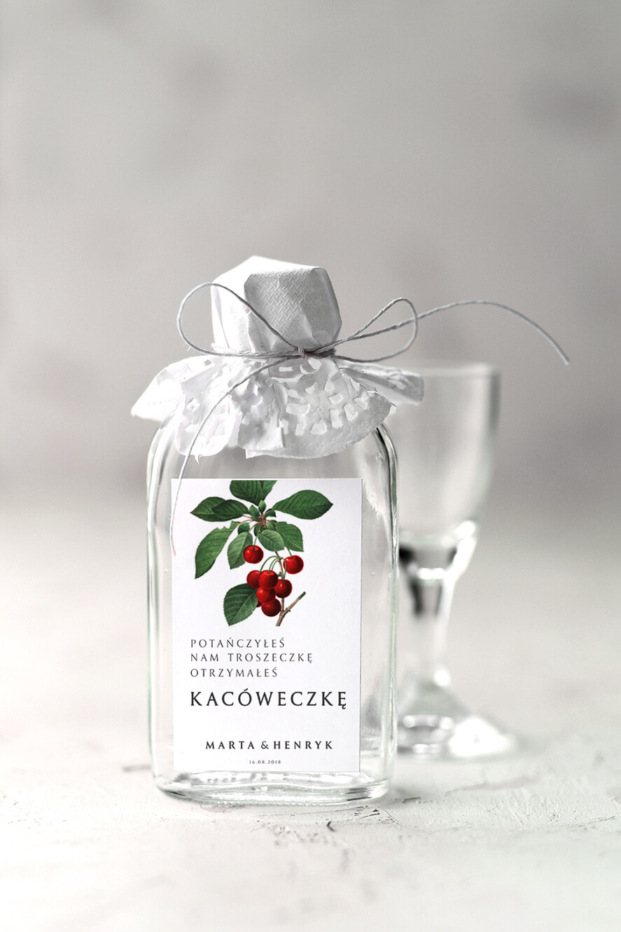 Podziękowania dla Gości Weselnych Butelki prezencik dla gości weselnych, butelka na nalewka prezent dla gości weselnych0