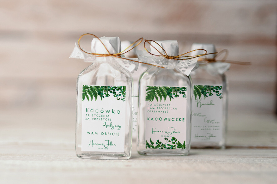 Podziękowania dla Gości Weselnych Butelki upominki prezenty podziękowania dla gości butelki kacówki1