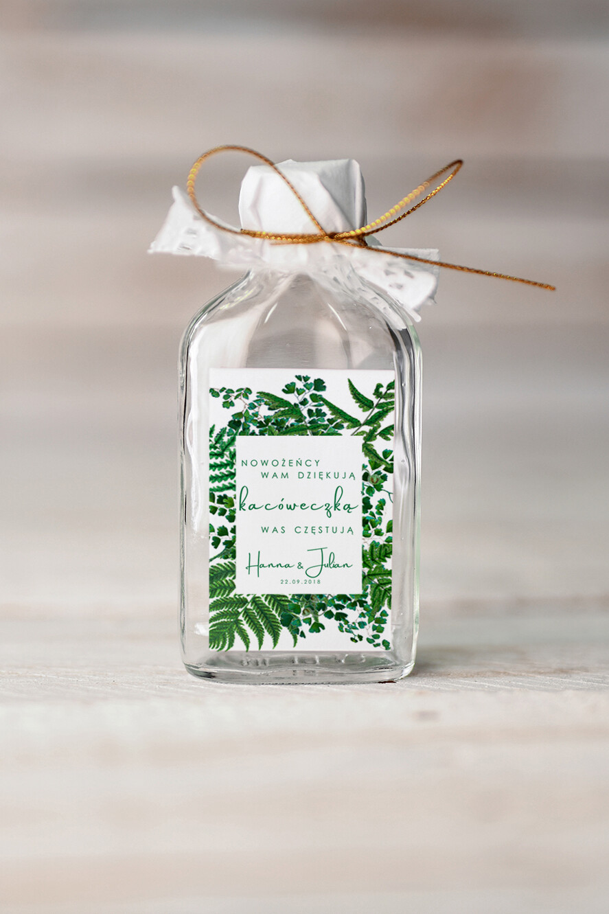 Podziękowania dla Gości Weselnych Butelki upominki prezenty podziękowania dla gości butelki kacówki0