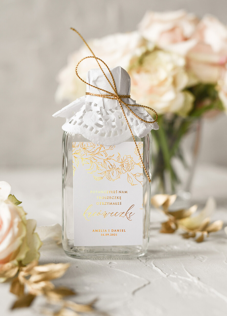 Podziękowania dla Gości Weselnych Butelki upominki dla gości weselnych, kacówka buteleczka na poprawiny0