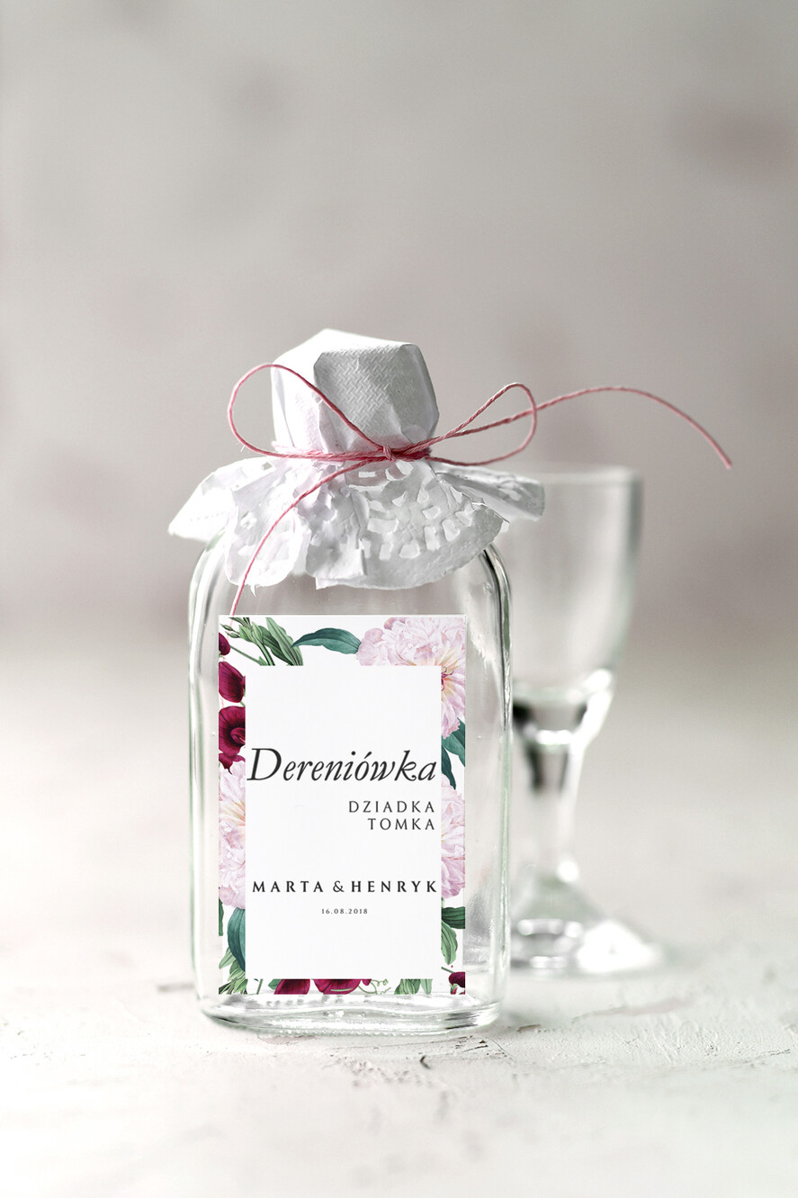 Podziękowania dla Gości Weselnych Butelki podziękowania dla gości weselnych, buteleczki 100 ml na wesele0