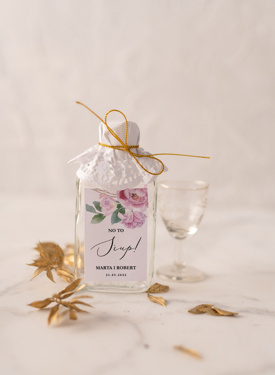 Podziękowania dla Gości Weselnych Butelki personalizowane podziękowania dla gości weselnych, kacowki buteleczki weselne0