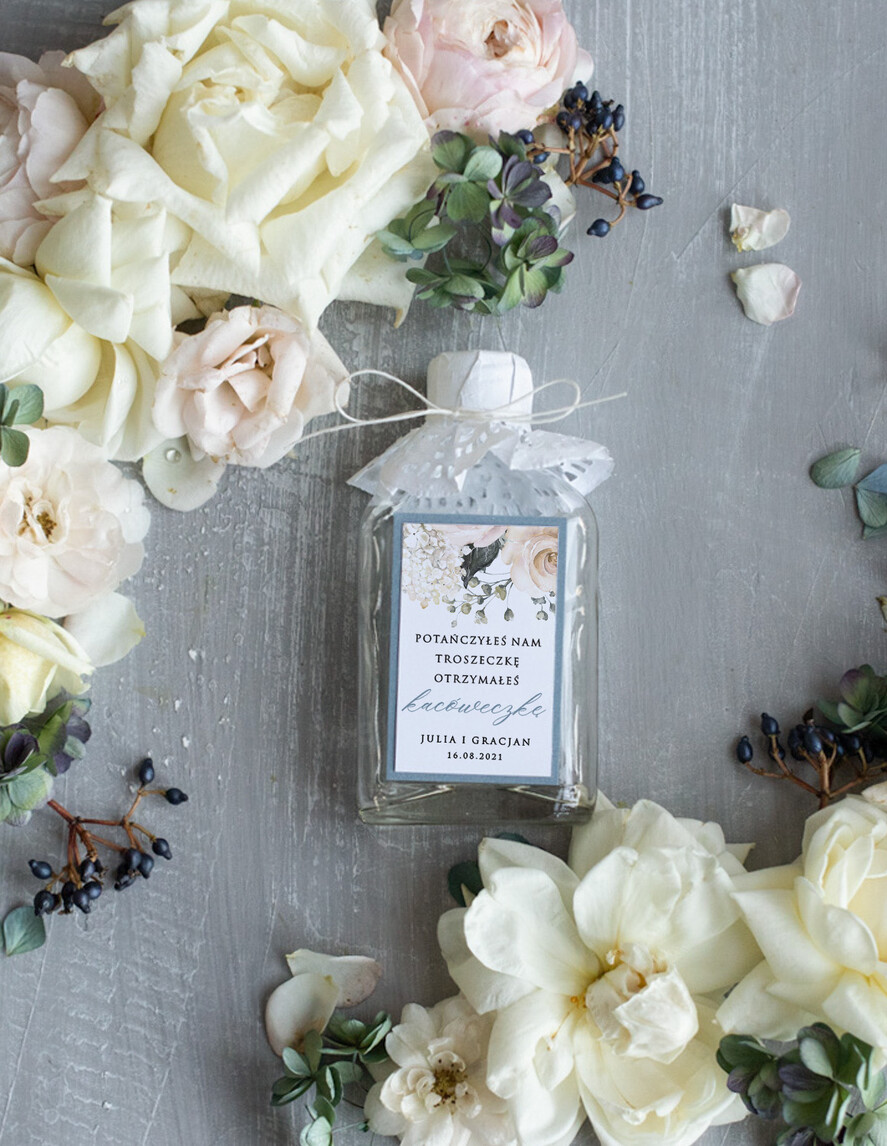 Podziękowania dla Gości Weselnych Butelki prezenty dla gości weselnych, kacówka buteleczka na poprawiny0