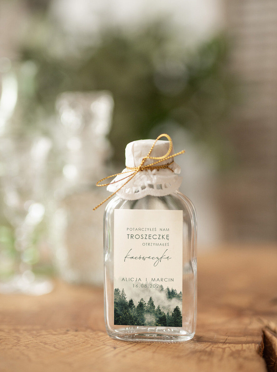 Podziękowania dla Gości Weselnych Butelki pomysł na podziękowania dla gości kacówki, butelki 100 ml z personalizacją dla gości weselnych, podziękowania dla gości butelki na alkohol0