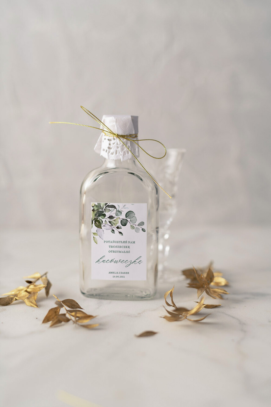 Podziękowania dla Gości Weselnych Butelki podziękowania prezenciki dla gości weselnych, piersióweczki do własnego wypełnienia0