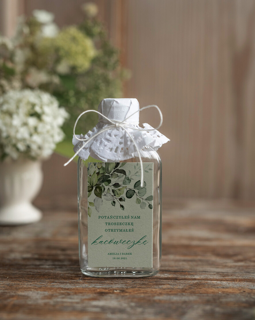 Podziękowania dla Gości Weselnych Butelki prezenciki podziękowania dla gości weselnych, piersiowki buteleczki weselne0
