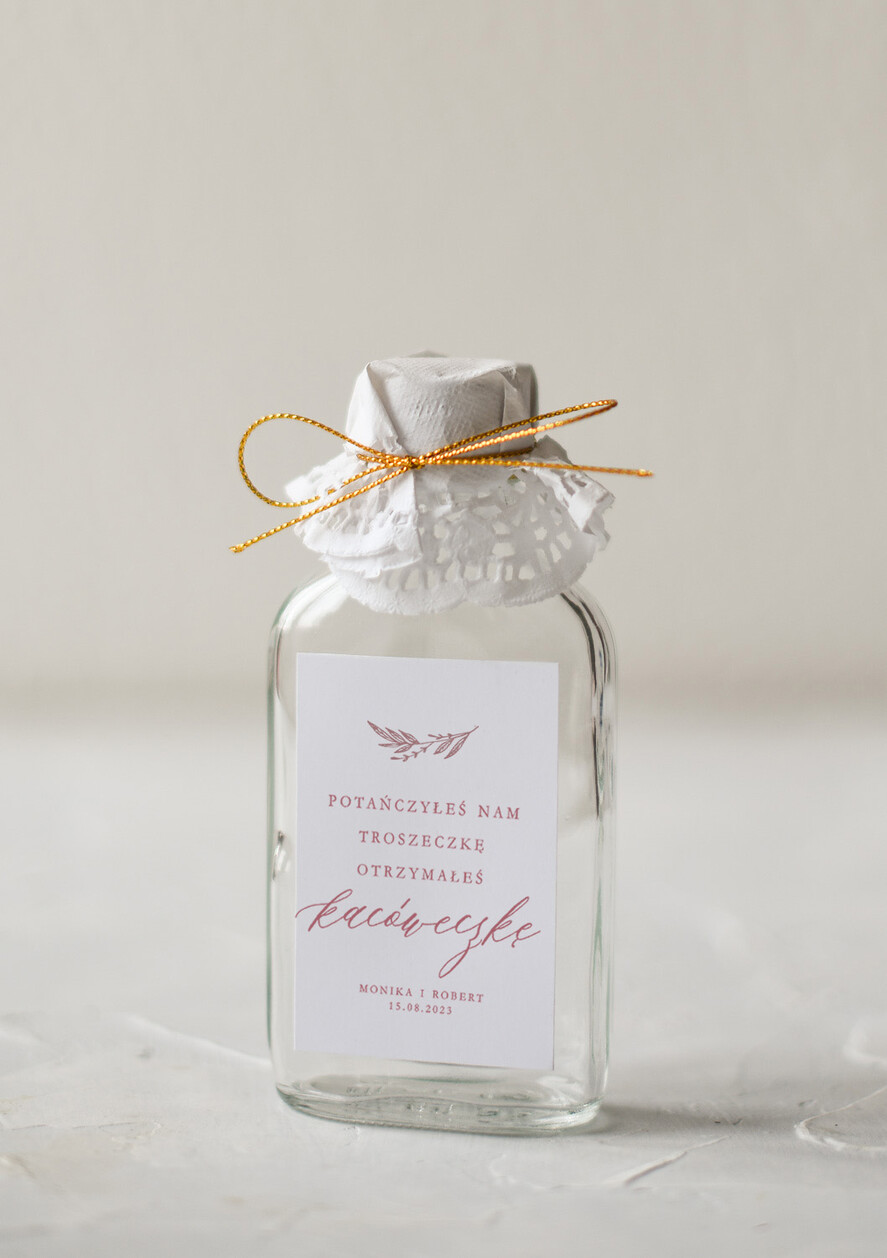 Podziękowania dla Gości Weselnych Butelki pomysłowe podziękowania dla gości buteleczki piersióweczki kacóweczki, prezenty dla gości weselnych 0