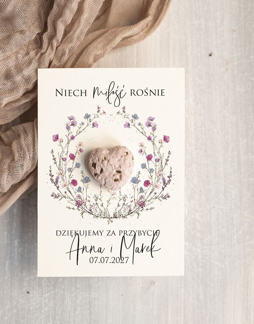 Podziękowania dla Gości Weselnych Nasionka Kwiatów podziękowania dla gości weselnych, prezenciki dla gosci, podziekowanie upominek nasionka kwiatów0