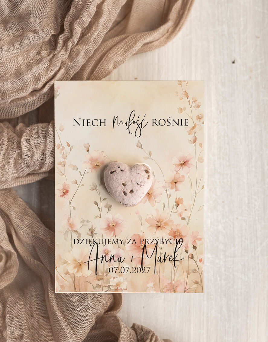 Podziękowania dla Gości Weselnych Nasionka Kwiatów podziękowania dla gości weselnych, prezenciki dla gosci, podziekowanie upominek nasionka kwiatów0