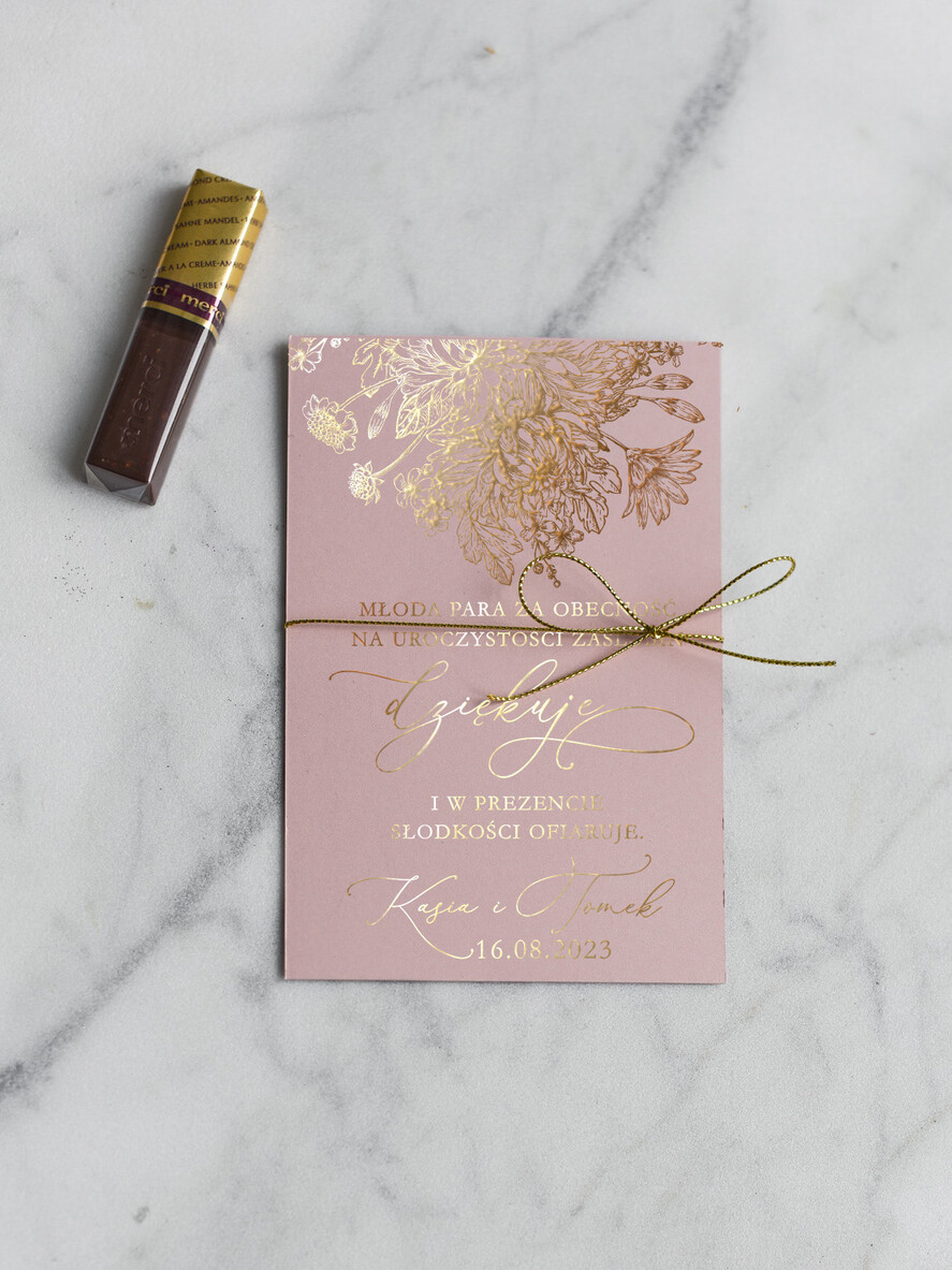 Podziękowania dla Gości Weselnych Czekoladki ślubne upominki dla gości weselnych  czekoladka personalizowana super pomysł na prezent dla gości1