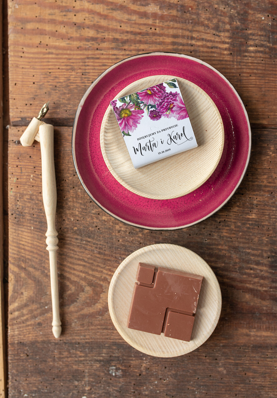 Podziękowania dla Gości Weselnych Czekoladki prezenty dla gości weselnych, ozdobne czekoladki0