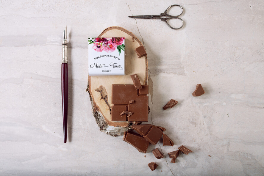 Podziękowania dla Gości Weselnych Czekoladki podziękowania prezenciki dla gości weselnych, czekoladki weselne0