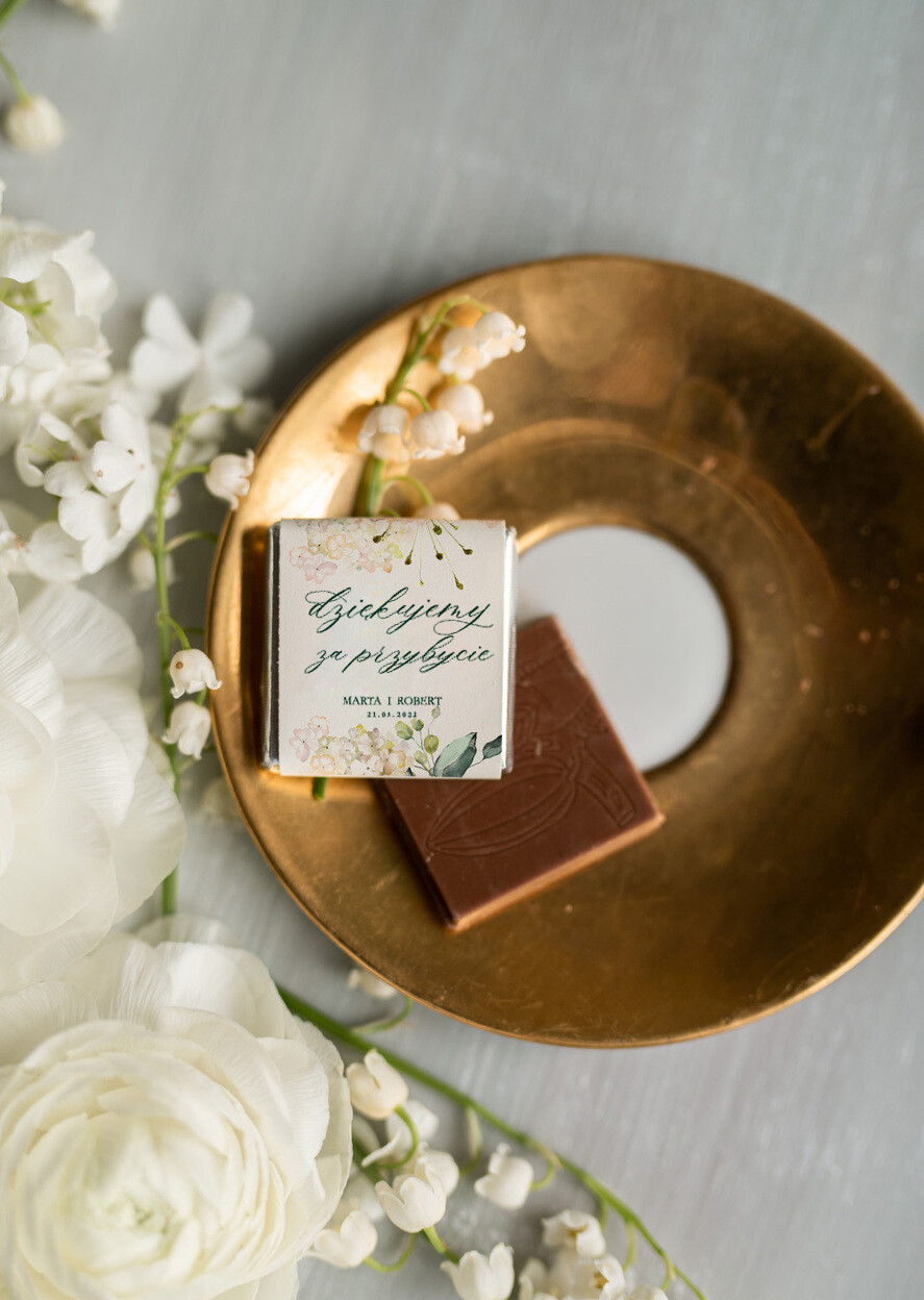 Podziękowania dla Gości Weselnych Czekoladki podziekowania dla gosci weselnych, czekoladka mleczna0