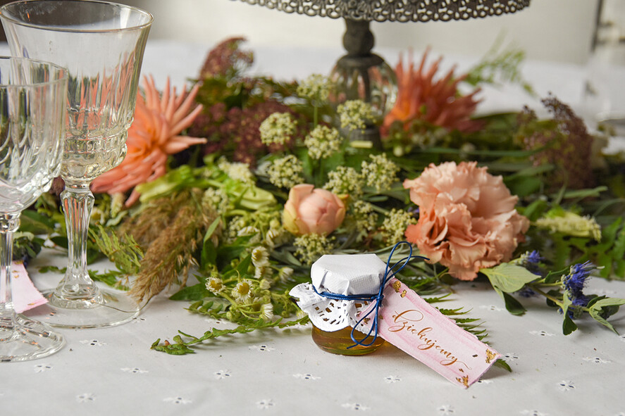 Podziękowania dla Gości Weselnych Miody i słoiczki Nutella podziękowania gościom weselnym łakocie dla podnienienia słoiczek miodu  1