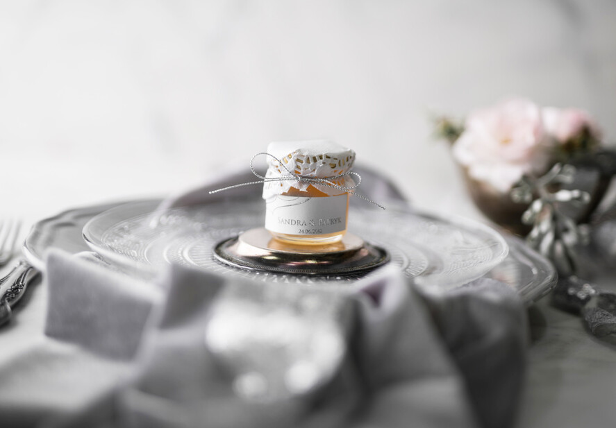 Podziękowania dla Gości Weselnych Miody i słoiczki Nutella podziękowania dla gości ślubnych słodkości od Państwa Młodych miodek w słoiczku  2