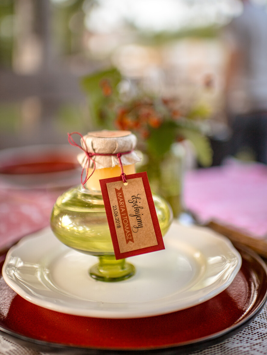 Podziękowania dla Gości Weselnych Miody i słoiczki Nutella ślubne podziękowania dla gości słodkości od Państwa Młodych miodki w słoiczkach  3