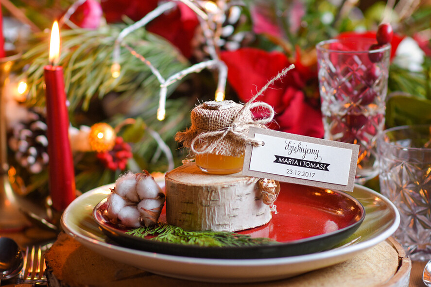 Podziękowania dla Gości Weselnych Miody i słoiczki Nutella prezenciki dla gości weselnych przyjemność w słodkiej formie miodki w słoiczkach  0