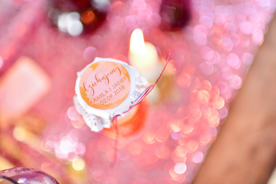 Podziękowania dla Gości Weselnych Miody i słoiczki Nutella ślubne podziękowania dla gości spersonalizowane łakocie miód w słoiku  1